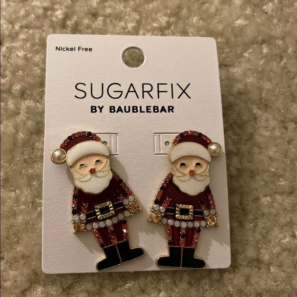 Bauble Bar Santa Earrings - Picture 2 of 2